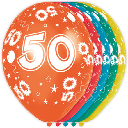 50 Jaar Verjaardag Ballonnen 5 stuks