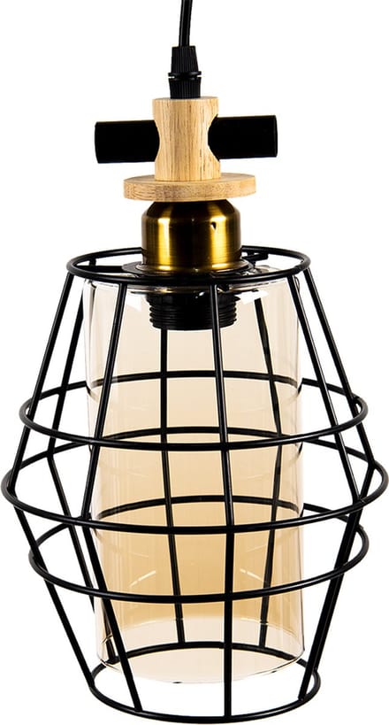 Clayre & Eef Hanglamp 18x18x31 cm Zwart Metaal