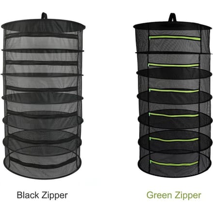 Hangmand 8 lagen met ritssluiting Opvouwbaar droogrek Kruidendroognet Drogerzak Mesh voor kruiden 8-layer