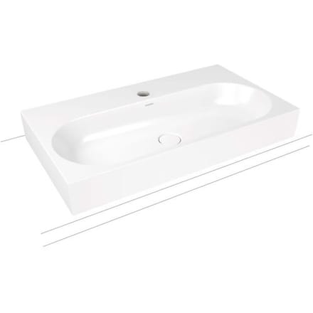 Kaldewei CENTRO countertop washbasin 3058 with 1 tap hole, 90 cm 903106013001