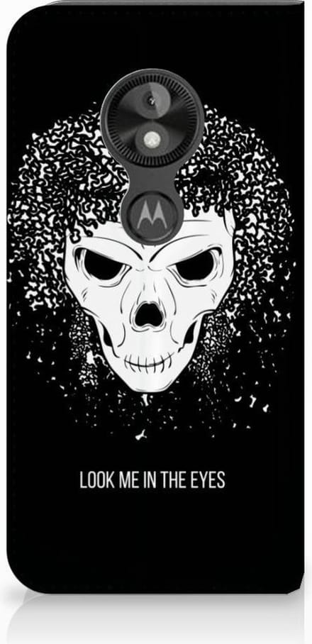 Mobiel BookCase Motorola Moto E5 Play Skull Hair