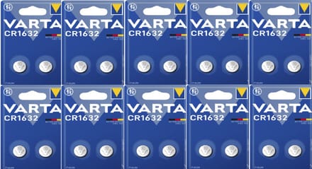 Varta CR1632 Lithium Knoopcel Batterij 20 Stuks