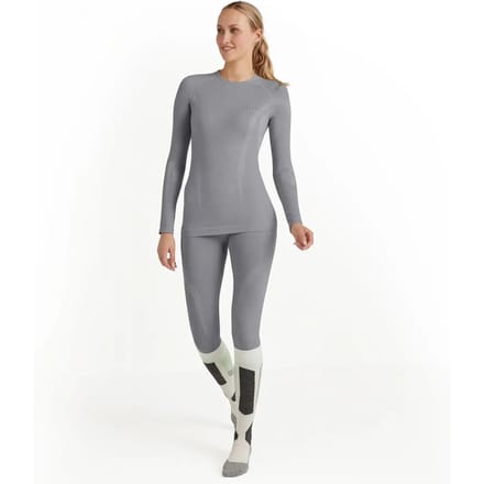 FALKE Wool-Tech Longsleeve sneldrogend wol functioneel functioneel shirt met lange mouwen dames grijs - maat L