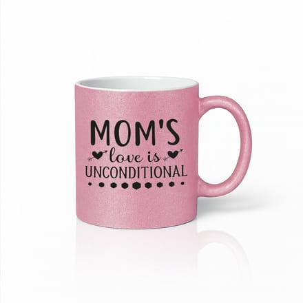 Mom's Love is Unconditional Keramische Mok - Emotioneel Moederdag Cadeau - Roze