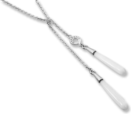 Orphelia Hanger + Ketting +Ketting Cat Eye Wit ZH-4424