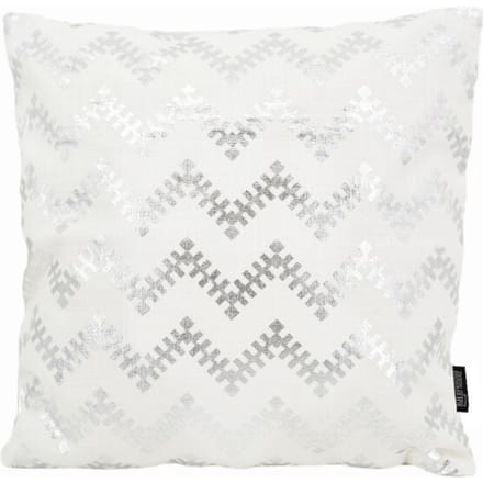 Gek op kussens! Sierkussen lulu silver / white | 45 x 45 cm | katoen
