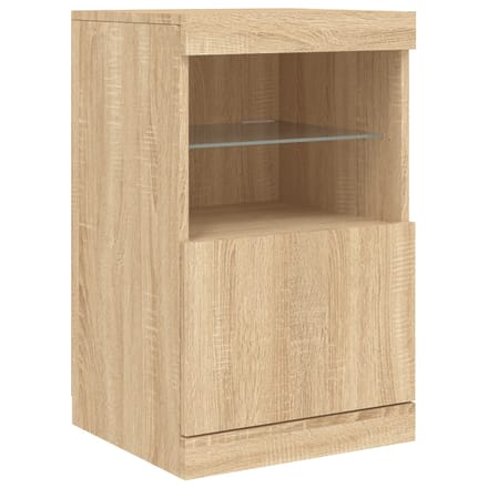 vidaXL - Dressoir - met - LED-verlichting - 41x37x67 - cm - sonoma - eikenkleurig