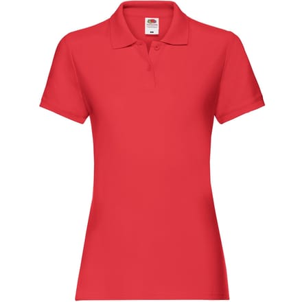 Fruit of the Loom Dames/Dames Premium Effen Poloshirt (Rood)