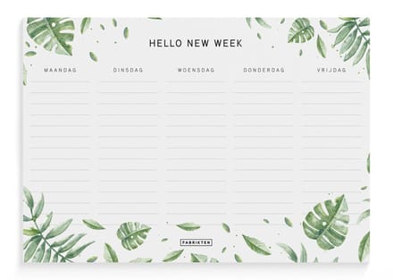 Fabrikten Weekplanner Botanisch - A5 - Compact - 5 dagen
