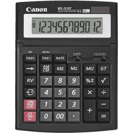 Canon WS-1210T calculator Desktop Rekenmachine met display Zwart