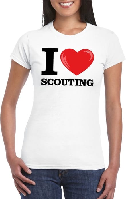 I love scouting t-shirt wit dames XL
