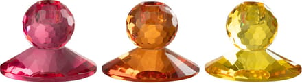 J-Line kaarshouder - glas - mix - 3 stuks