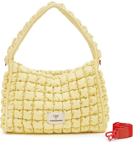 Unio Hamburg x Les Visionnaires schoudertas Bubble Unio Hobo Yellow Lichtgeel