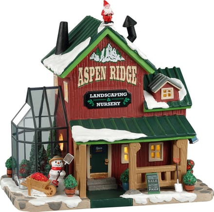 Lemax - 'Aspen Ridge Landscaping & Nursery' - Verlichte Gebouw - Exclusief adapter