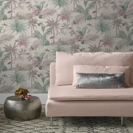 Decomode Vliesbehang Paradise - Grijs - Groen - 10,05m X 53cm