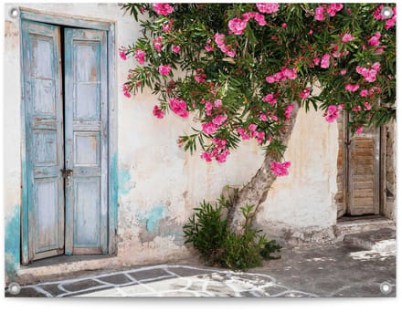 Tuinposter Griekse gevel - 60 x 80 - Canvas - REINDERS