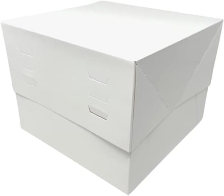5 Verstelbare Taartdozen Wit 20x20x20 tot 30 cm Hoogte