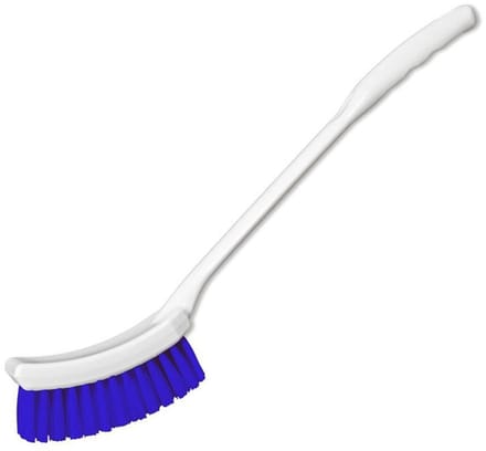 MM Eurotool Hygiene Handborstel Met Lange Steel 40 Centimeter Blauw