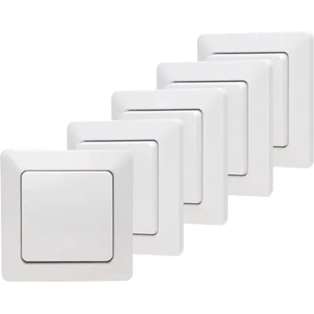 Sencys Ottawa Wisselschakelaar Arctic Wit 4+1 Gratis