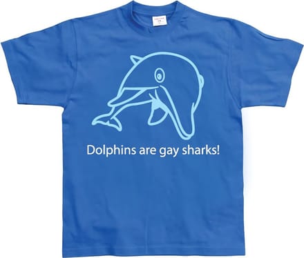 Hybris Dolfijnen zijn vrolijke haaien! Blauw