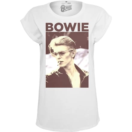 Mister Tee David Bowie - David Bowie Dames Tshirt - M - Wit