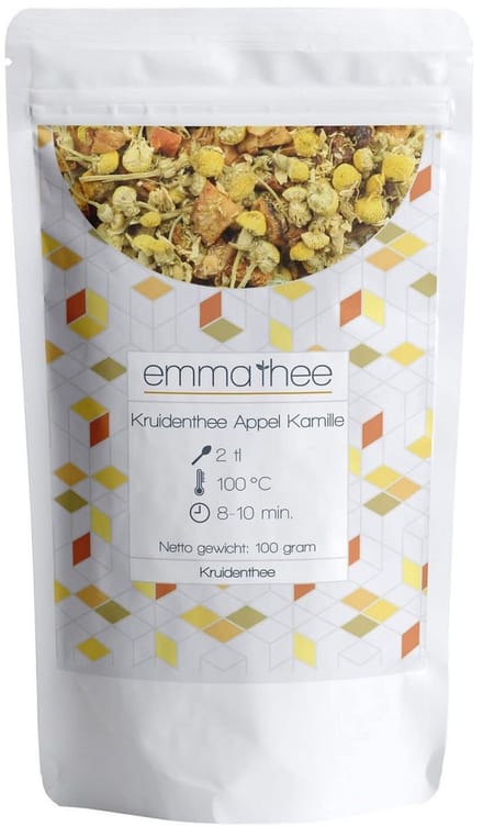 Kruidenthee Appel Kamille 100 Gram - Losse Thee - Puur & Natuurlijk - Zacht & Rustgevend