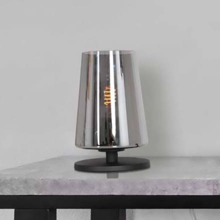 Tafellamp Ancilla 3103ZW Zwart E27 fitting Touch on/off - Eigentijds model van metaal en glas, ideaal voor binnengebruik, snoer van 180 cm