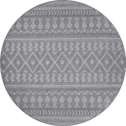 Binnen- en buitenkleed Verona grijs  80 cm rond