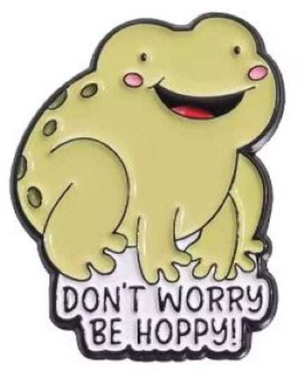 Pin Broche - enamel pin - kledingspeld - Be hoppy kikker