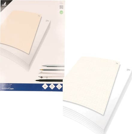Kangaro A3 overtrekpapier / transparant tekenpapier - 5x - 24 vellen - 80 grams