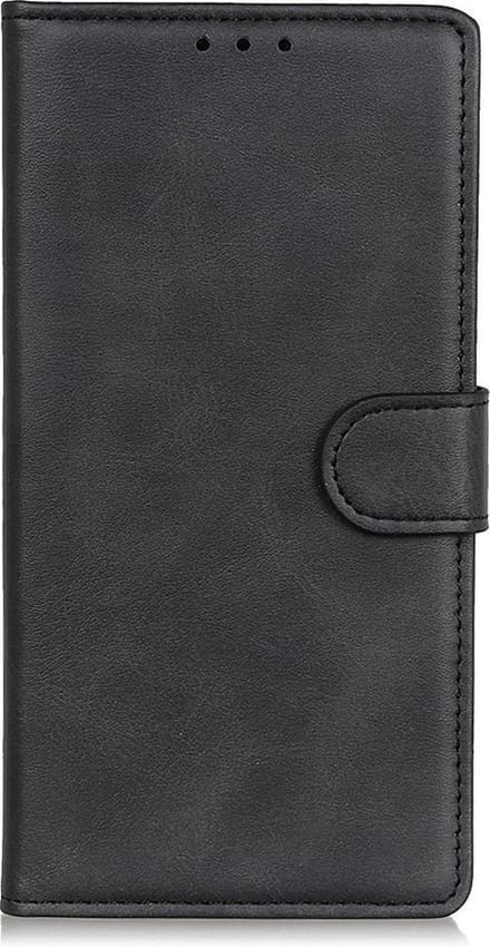 Zwart retro agenda case hoesje Oppo A54 5G / A74 5G