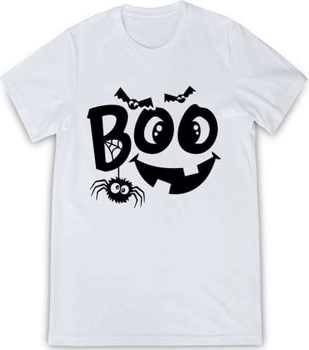Russell - Jongens Meisjes T shirt Halloween - Wit - Maat 152