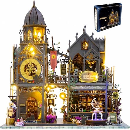 Luckystar 3D Puzzle Miniatuur Kasteel - Houten modelbouw speelgoed met LED