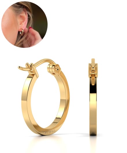 Semyco Oorbellen Dames – Oorringen 18 mm (medium) – Goudkleurig - Waterproof – Giftbox – Antares