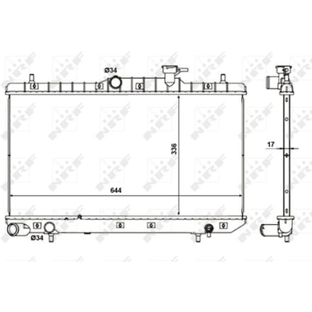 Radiator, motorkoeling NRF 56155