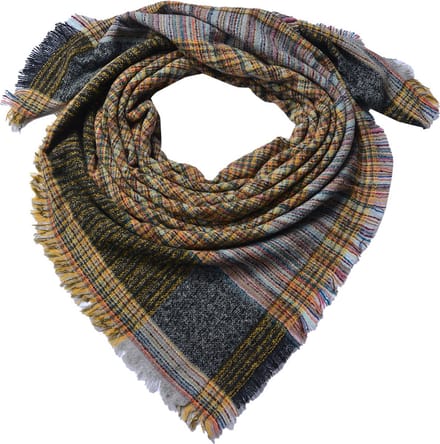 Juleeze Wintersjaal Dames 130x130 cm Geel Polyester