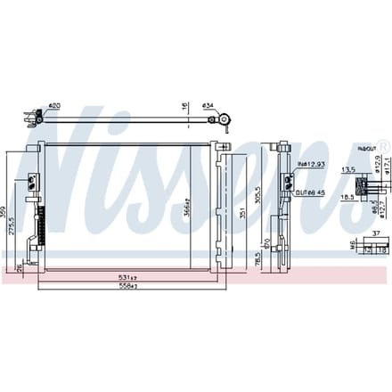 Condensator, airconditioning NISSENS 941290
