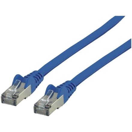 FTP CAT6 platte netwerkkabel 1,00 m blauw