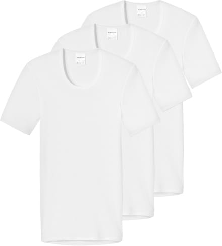 Schiesser Heren onder t-shirts 3 pack Original Classics dubbelrib