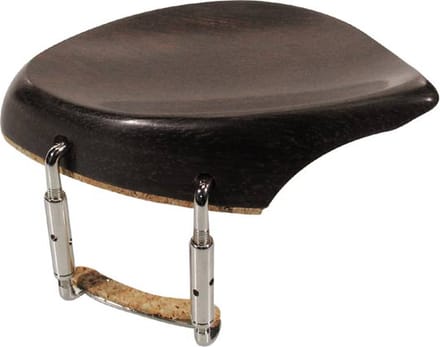 Teller CR-218E violin chinrest 'Teka'-model, ebony, made in Germany