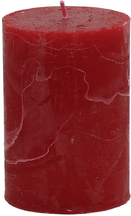 Effen pilaarkaarsen, donkerrood, 70x100mm (set van 4) – Lang brandende