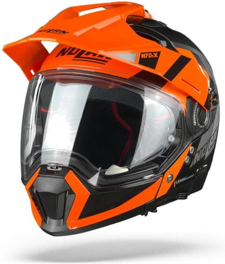 Nolan N70-2 X Decurio 31 Flat Black Orange White Anthracite Integraalhelm - Motorhelm - Maat XXL