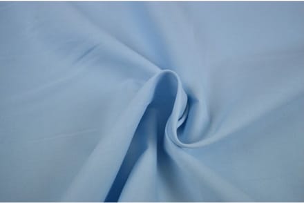 Katoen stof - Per meter - 1 meter - Poplin katoen uni - Baby blauw