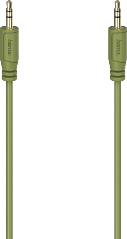 Hama Audiokabel "Flexi-Slim", 3,5-mm-jack-stekker, verguld, groen, 0,75 m