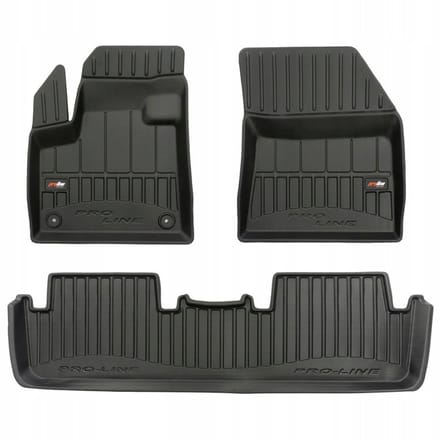 Frogum - 3D Pro-Line - Automatten Set - Geschikt voor DS7 CROSSBACK vanaf 2017 - 3-delig - Hoge Rand 6cm