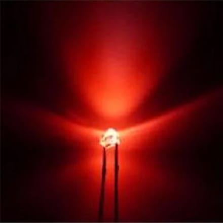 1.8mm led met kabel 20cm 12v 10 stuks kleur rood