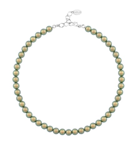 ARLIZI 1171 Parelketting groen 8mm - sterling zilver - 44 cm