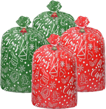 Extra Grote Kerst Cadeauzakken (2 Stuks) - 112x91 cm Presentzak voor Grote Geschenken