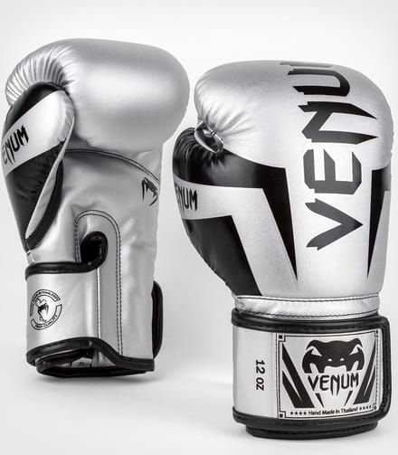 VENUM ELITE - BOKSHANDSCHOENEN - SILVER/BLACK - 16OZ