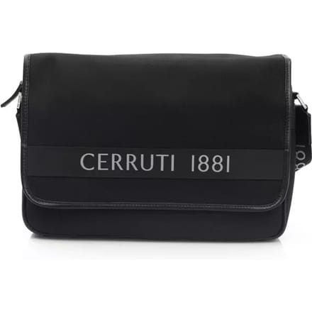Cerruti 1881 - Schoudertas - Zwart - Kunststof/Leer - Magnetische Sluiting